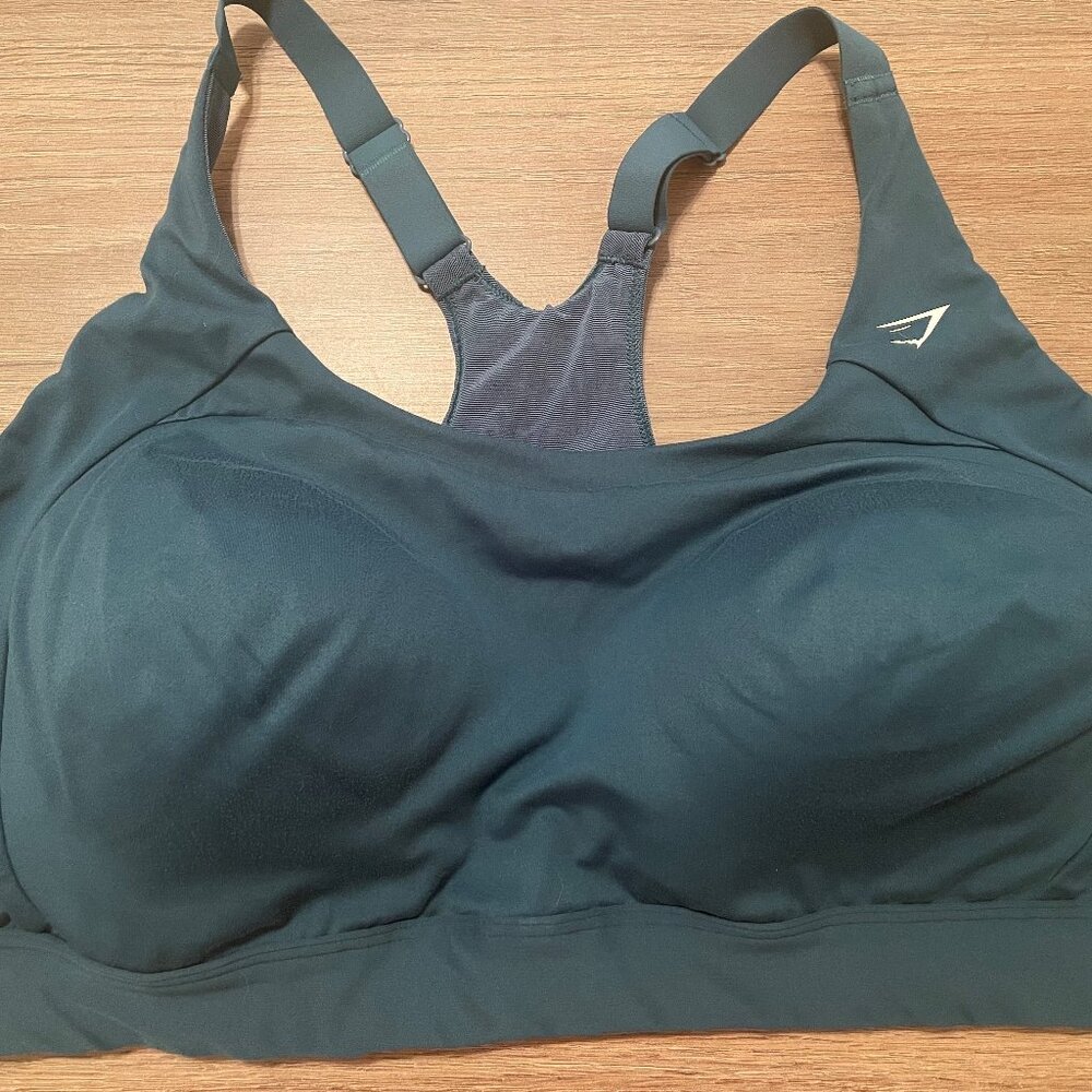 Gymshark Green Racerback Mesh Training Workout Support Sports Bra Size XXL